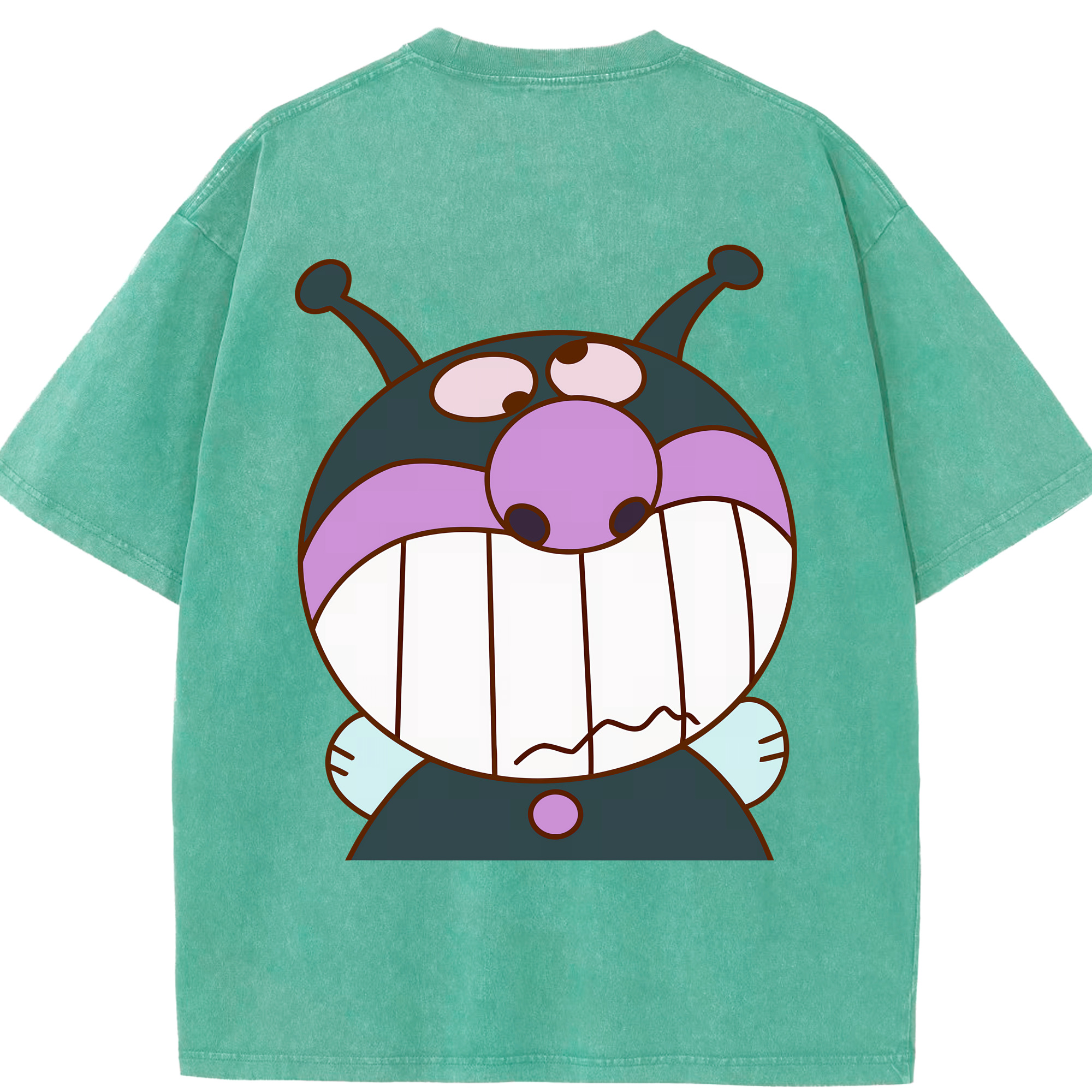 （画像用） アンパンマン Anpanman 綿100% ヴィンテージ風 半袖Tシャツ（背面プリント）